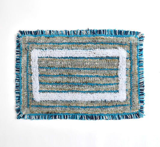 Pair of ultra-soft microfiber anti-skid washable bathmats, 40x60cm, in a pack of 2, featuring textured surface for safety and comfort.