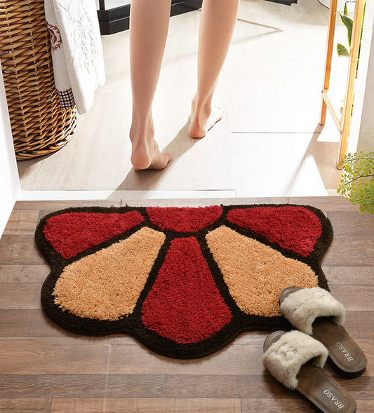 Supersoft anti-skid microfiber doormat in 45x70cm with 19676 branding, featuring a textured surface for safe footing.