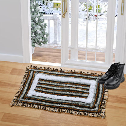 Set of two 40x60cm microfiber anti-skid washable bathmats with soft texture and non-slip backing, ideal for bathroom floors.