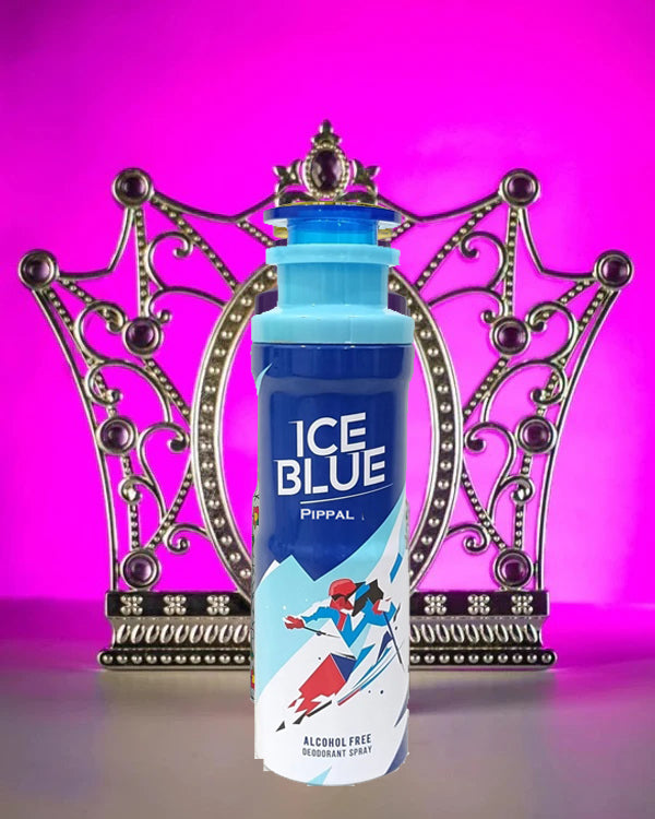 Ice Blue alcohol-free deodorant spray and pure perfume set with three 200ml deodorants and 9ml perfumes by brand 6255.