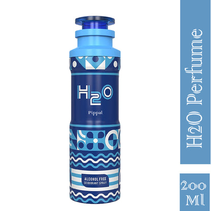 H2O Alcohol-Free Deodorant Spray by 6255 in 200ml bottle, featuring a sleek design, for refreshing, odor-protecting application