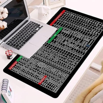 4485 Quick Key Super Large Anti-Slip Keyboard Pad with Office Software Shortcuts pattern for improved comfort and functionality