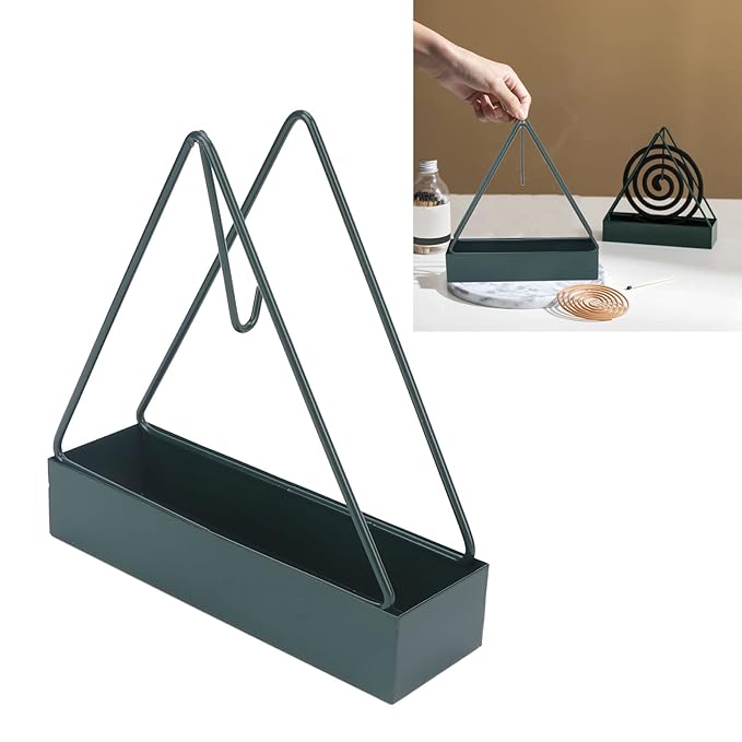 Triangular iron mosquito incense holder for mosquito coils, fire prevention, suitable for beauty salons, by brand 19357.