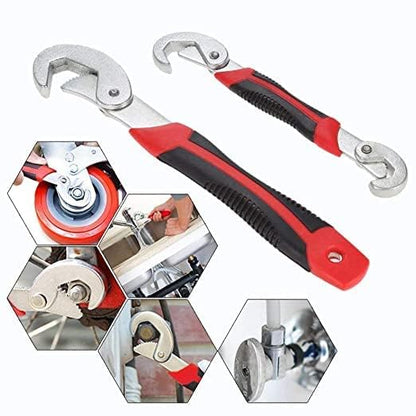 Two 18057 Snap N Griip stainless steel adjustable universal spanner wrenches, 9mm to 32mm, open end, multi-function hand tools set