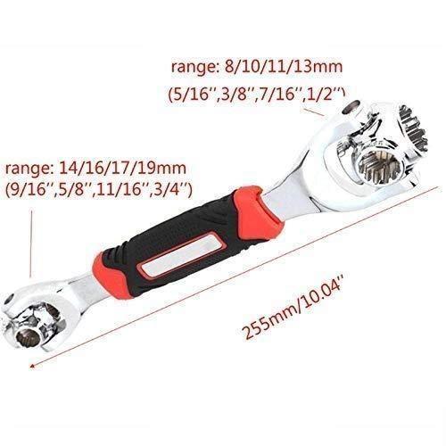 Universal 48-in-1 stainless steel spanner from 18057, versatile hand tool with adjustable wrench heads and multiple functions.