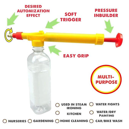 Pair of 18057 adjustable high pressure garden sprayers with brass nozzles for watering plants, pesticides, or car washing.