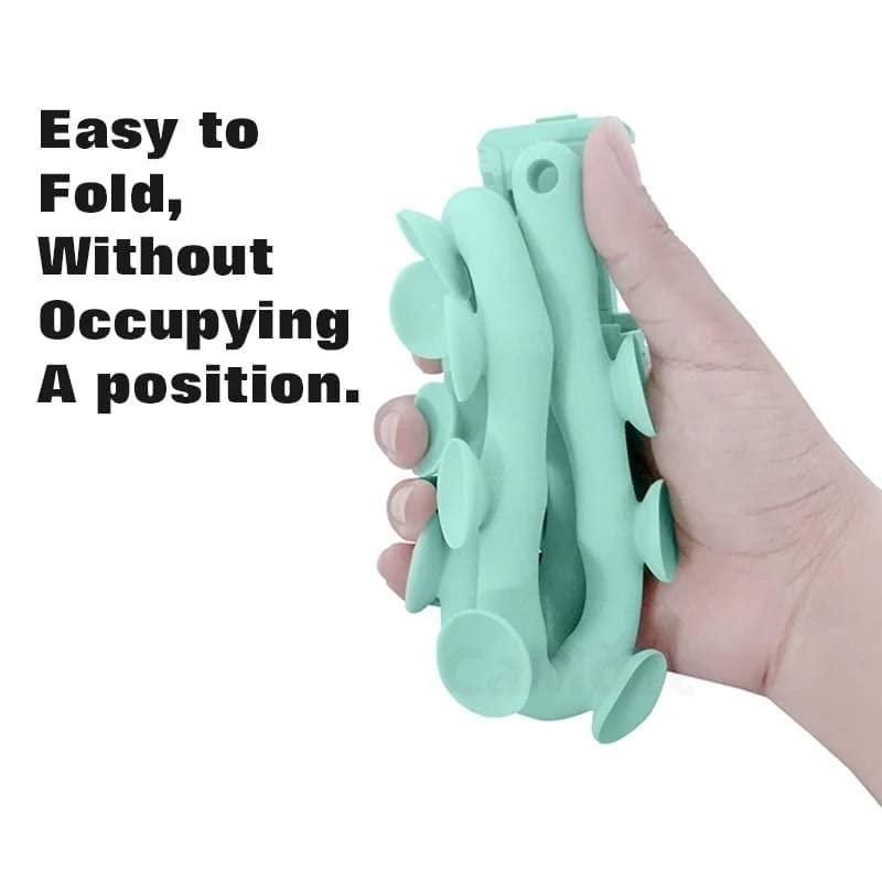 Cute caterpillar-shaped flexible mobile phone holder with adjustable mount, designed for hands-free use and easy positioning.