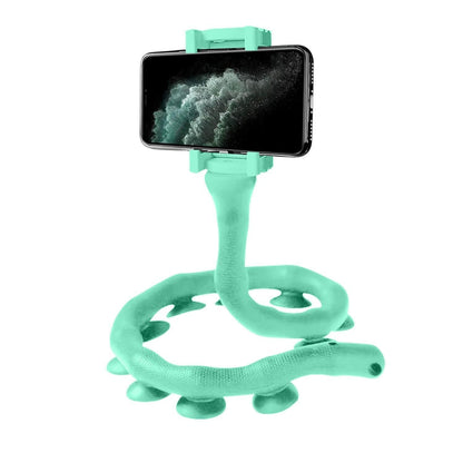 Cute caterpillar-shaped flexible mobile phone holder with adjustable arms, designed for hands-free device mounting.