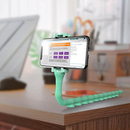 Colorful caterpillar-shaped flexible mobile phone holder from 13162, designed for easy mounting and secure phone support.