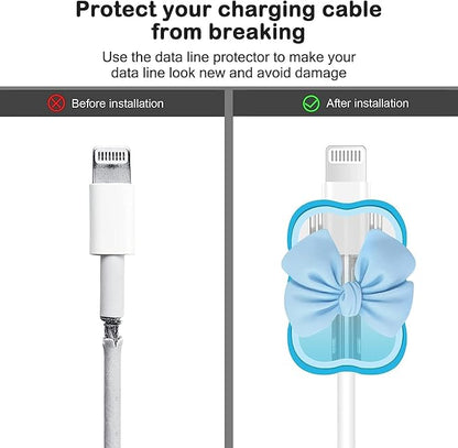 22927 4-in-1 silicone case for Apple 20W USB-C charger, protective cover with spiral wire saver, compatible with iPhone charger adapter