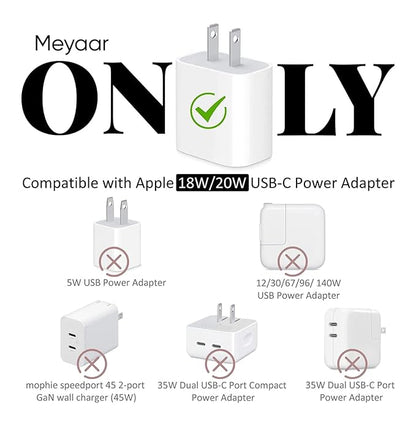 Silicone 4-in-1 case for Apple 20W USB-C power adapter with spiral wire saver, protects iPhone charger (charger not included).