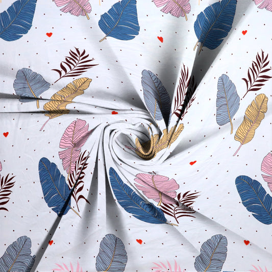 Super soft glace cotton fitted bedsheet with elastic edges and two pillow covers in a double bed size, brand 20027.