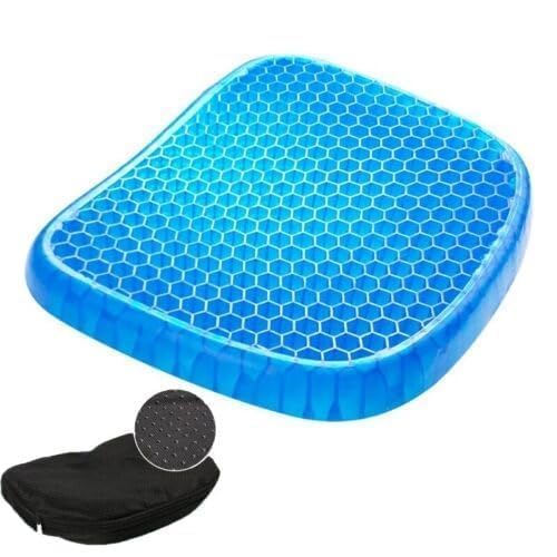 Egg Gel Seat Cushion cover by 23104, ergonomic and breathable with non-slip cover, designed to protect the gel seat cushion.