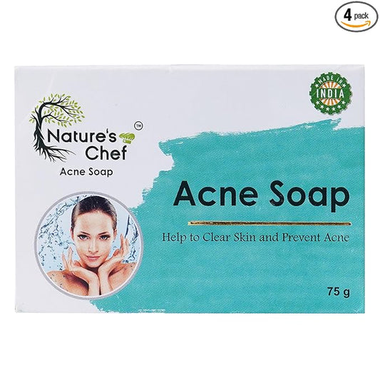 4485 acne soap pack of 3, anti-pimple face, back, and body wash with shaving soap for clear skin and acne treatment.