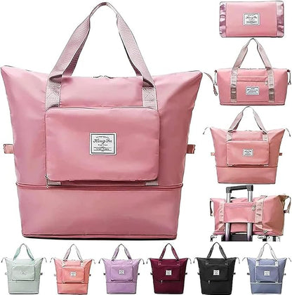 Multicolor expandable folding travel bag for women, lightweight luggage, and versatile crossbody sling bag by 4485.