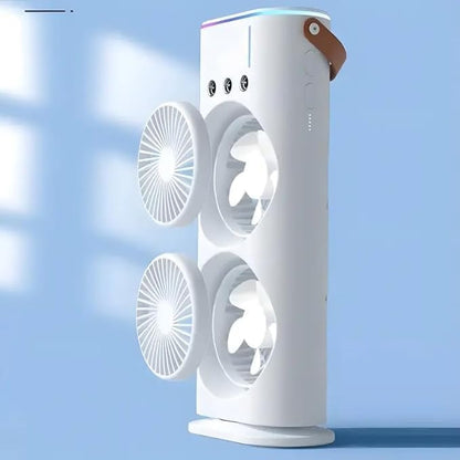 4485 double-ended spray fan, mini USB desk fan with mist spray and cooling function for office and travel use