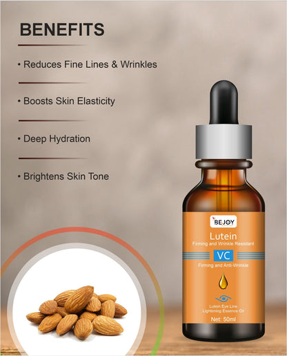 Lutein Firming and Anti-Wrinkle Cream by 16182, 50ML, showing the cream jar with smooth, youthful skin.