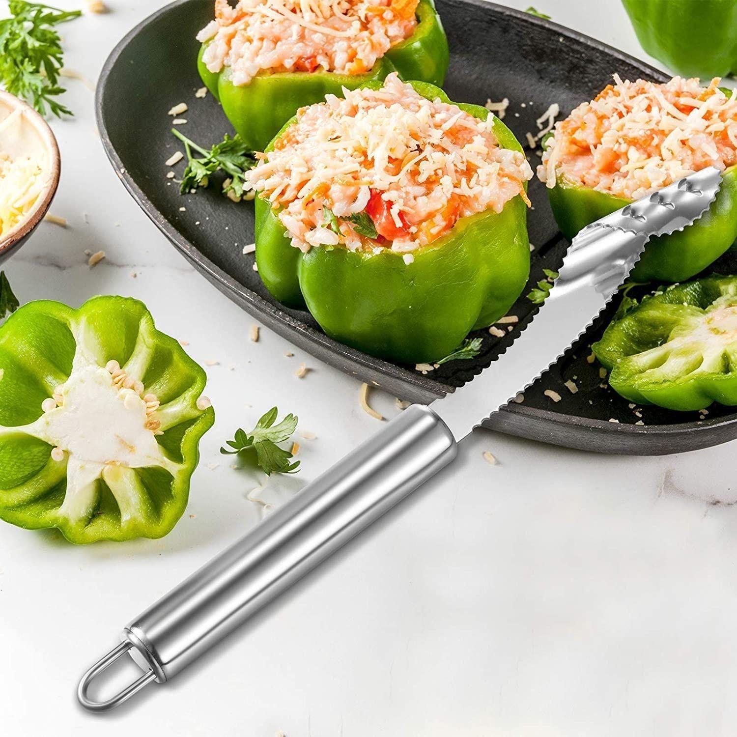 Kitchen corer removal tool from 19378 kitchen tool set, designed for easy core removal of fruits and vegetables.
