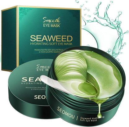 Seaweed moisturizing eye patches by 18058, a soothing eye mask to reduce puffiness and hydrate the delicate under-eye area.
