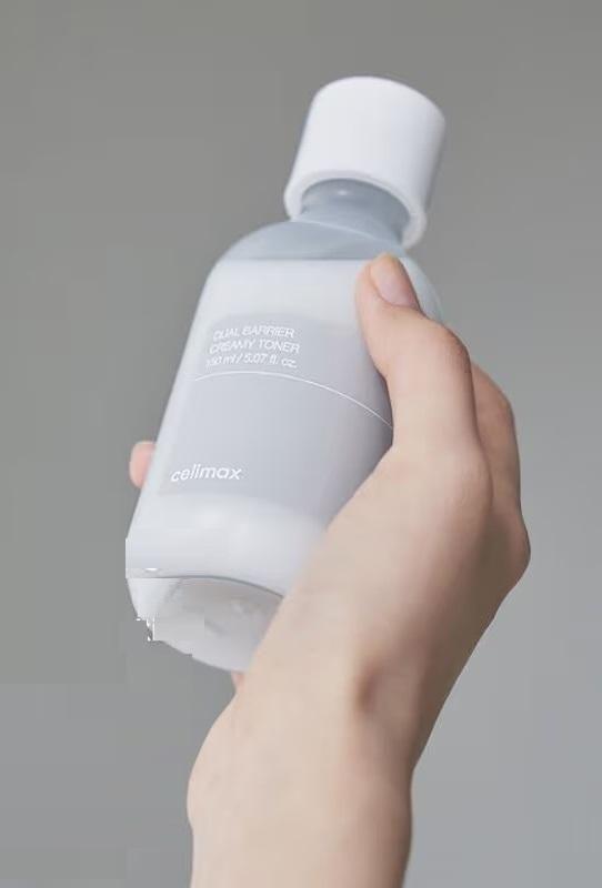 Creamy Dual Barrier Toner by 25560 in a 150ml bottle, showing the smooth, hydrating liquid inside.