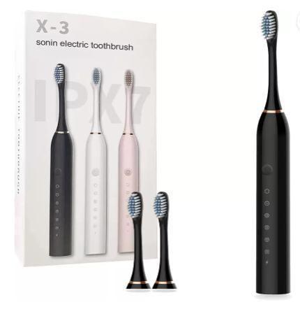 Sonin electric toothbrush with ergonomic handle and rotating brush head, designed for effective teeth cleaning.