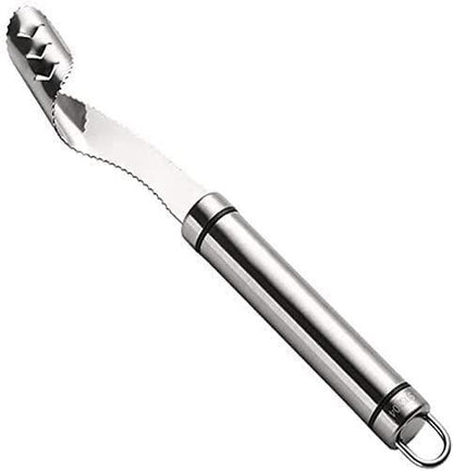Kitchen corer removal tool from 19378 in a set of kitchen tools, featuring a stainless steel design for easy fruit and vegetable coring.