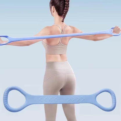 Pair of 18057 elastic stretch training exercise bands for muscle stretching and workout routines.