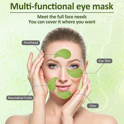 Seaweed moisturizing eye patches by 18058, a soothing eye mask with hydrating seaweed extract for refreshing under-eye care.