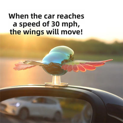 Moving Wind Swinging Bird Wings for cars, 4485 brand, decorative vehicle accessory with colorful, bird wing design in motion.