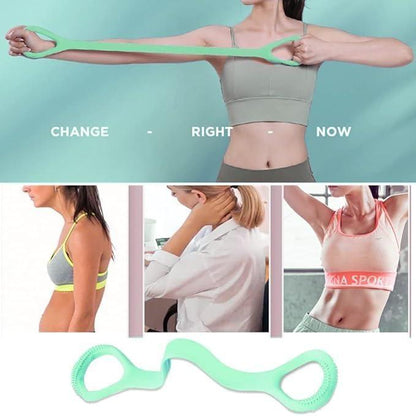 Pair of 18057 elastic stretch training muscle exercise bands for stretching and fitness workouts.