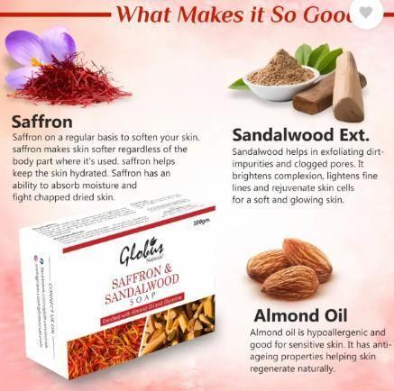 Shaving soap pack with rice ceramide, glycolic, salicylic, kojic acids, saffron, and sandalwood in a 4-pack for smooth shaving.