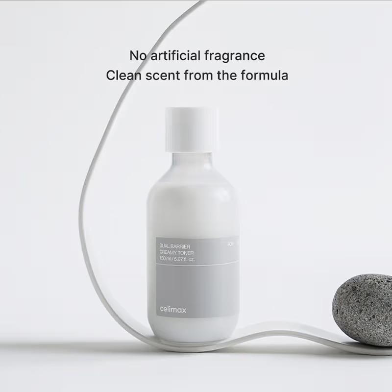 Creamy Dual Barrier Toner in 150ml bottle by 25560, showing a smooth, hydrating toner with a white and clear packaging design.