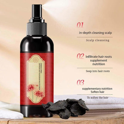 1316 Saffron Essence hair spray bottles, pack of 2, 100ml each, with spray nozzles and saffron-infused hair styling formula.