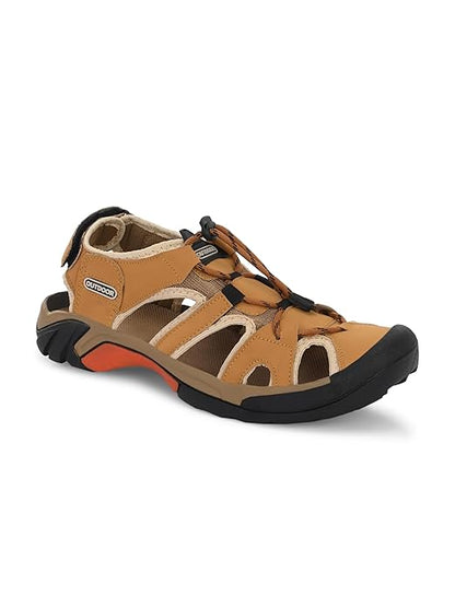 Beige Kastava men's sandal with open toe and adjustable strap, casual footwear for men.