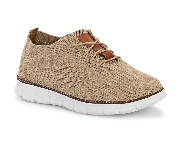 Beige Kastava men's slip-on sneakers with cushioned soles and comfortable design, ideal for casual wear and easy to wear.