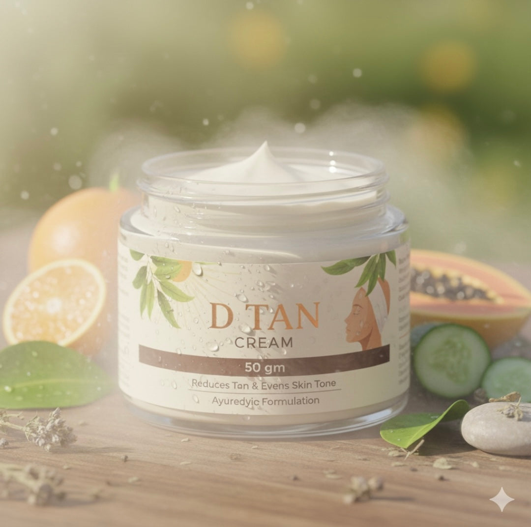 Drpshippr D-TAN Cream for natural skin brightening, evening skin tone, and reducing dark spots, in a sleek jar with cream inside.