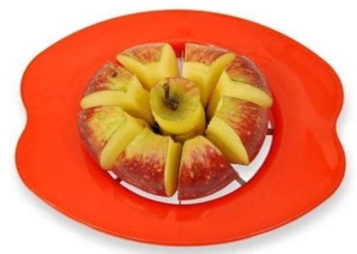 Wukusy 179 Apple Cutter with stainless steel blades, fruit slicer kitchen tool for easy apple slicing and preparation.