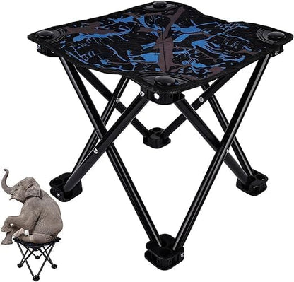 Lightweight folding outdoor portable stool from 18049, ideal for camping, fishing, hiking, and picnics with heavy-duty design.