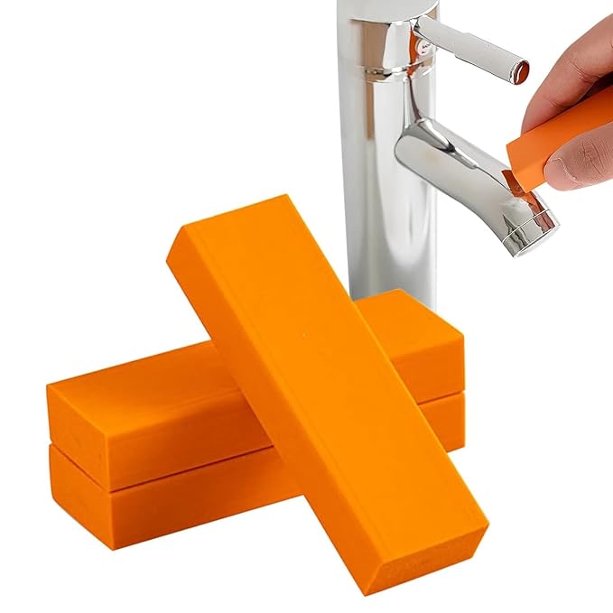 Rust cleaning easy limescale eraser set by 18049 for removing rust, stains, and limescale from stainless steel surfaces in kitchen and home.