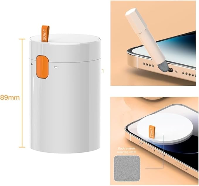 18049 facial cleansing brushes and 20-in-1 electronic cleaning kit for laptops, multi-purpose device cleaner and facial care tools.