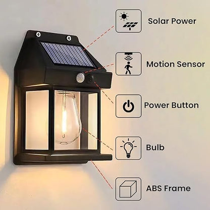 Wireless solar table lamp by 18049, evening night light with a sleek design, ideal for outdoor or indoor ambient lighting.