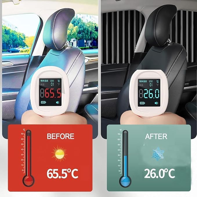 Multicolor universal fit magnetic car side window privacy sunshade curtain for vehicle window coverage