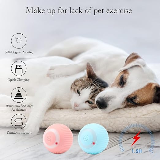 18052 intelligent cat toy ball, 360-degree spinning fun for cats, designed to entertain and engage playful feline pets.