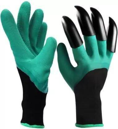 Waterproof gardening gloves with built-in claws, designed for gardening and cleaning tasks, made by 18057.