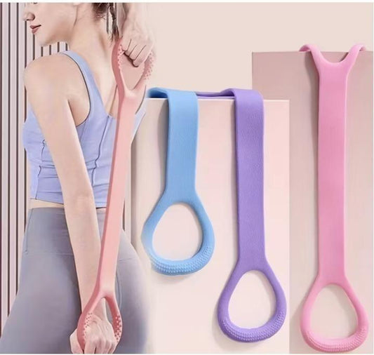 Set of two 18057 elastic exercise bands for muscle stretching and training, flexible and durable for workout routines.
