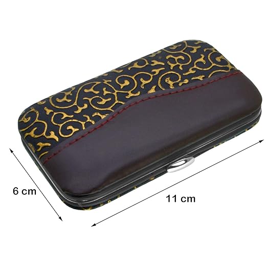 Silver SJ 6-in-1 nail art clipper and manicure set with tweezers, cutters, and earpick tools for pedicure and grooming.