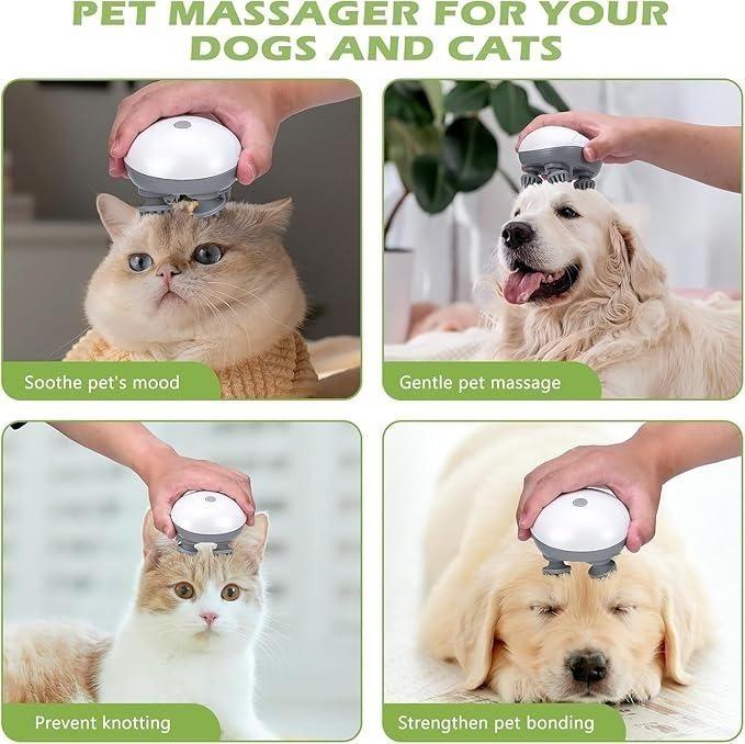 Electric Pet Cat Massager by 18057, handheld device with soft massage heads for calming and soothing cats.