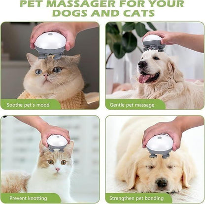Electric Pet Cat Massager by 18057, handheld device with soft massage heads for calming and soothing cats.