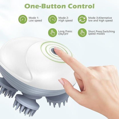 Electric Pet Cat Massager by 18057, handheld device with soft massage heads for soothing pets.