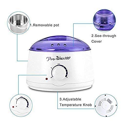 18057 Pro Wax 100 warmer for hot, hard, strip, and paraffin waxes, with adjustable temperature, used in professional waxing treatments.